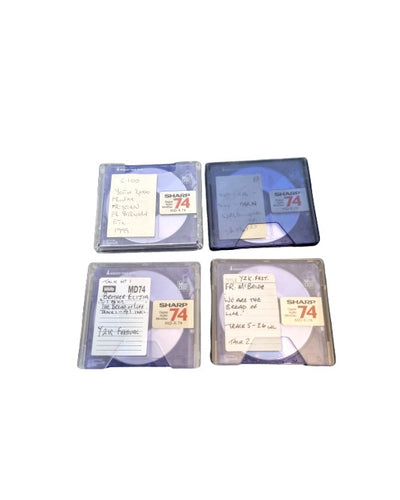 Sharp MD-R74 - Violet X 4 – MiniDisc - Good w/ Soft Case