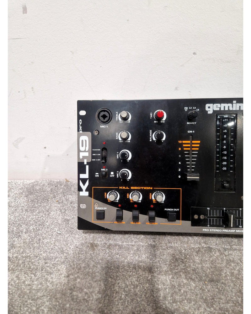 Gemini KL-19 Pro - DJ Mixer - Black DJ Mixer - 4-Channel - Good w/ Original Box - Image 9