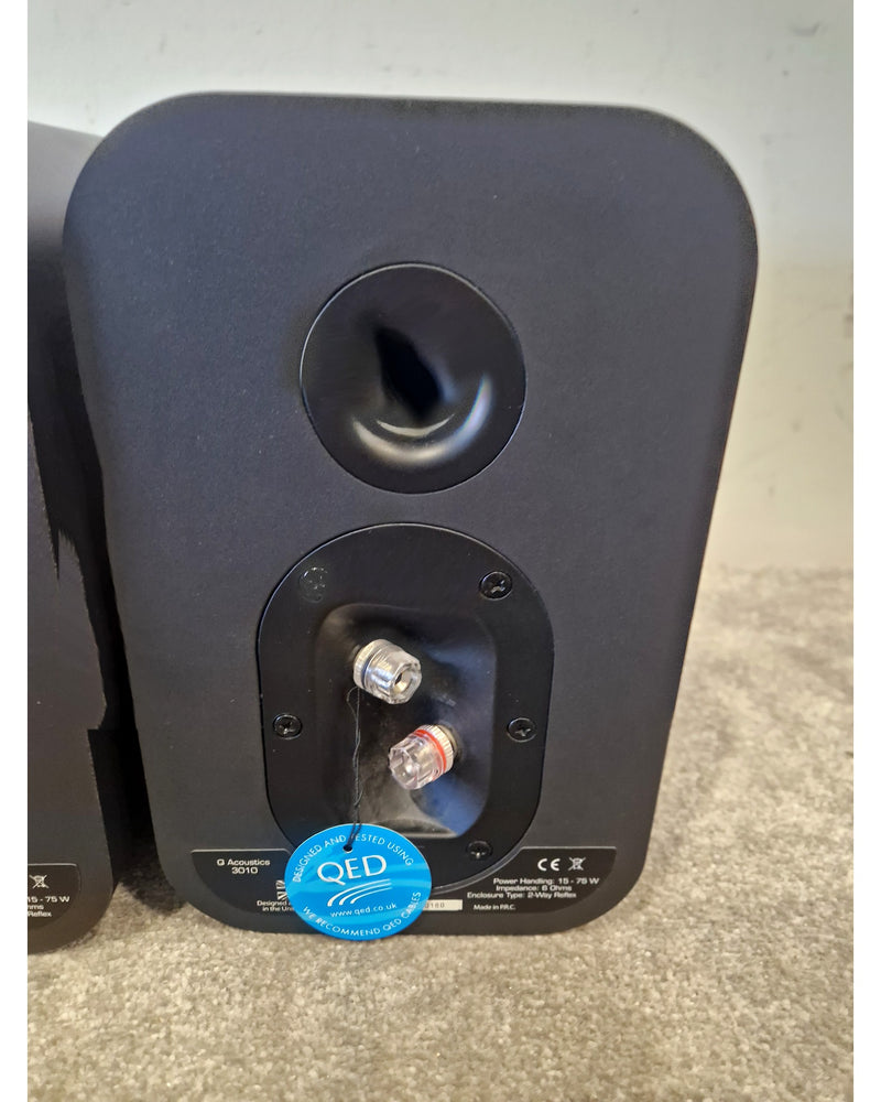 Q Acoustics 3010 HI-FI Speaker Pair - Black HI-FI Speakers - Compact Design - Excellent w/ & tags - Image 4