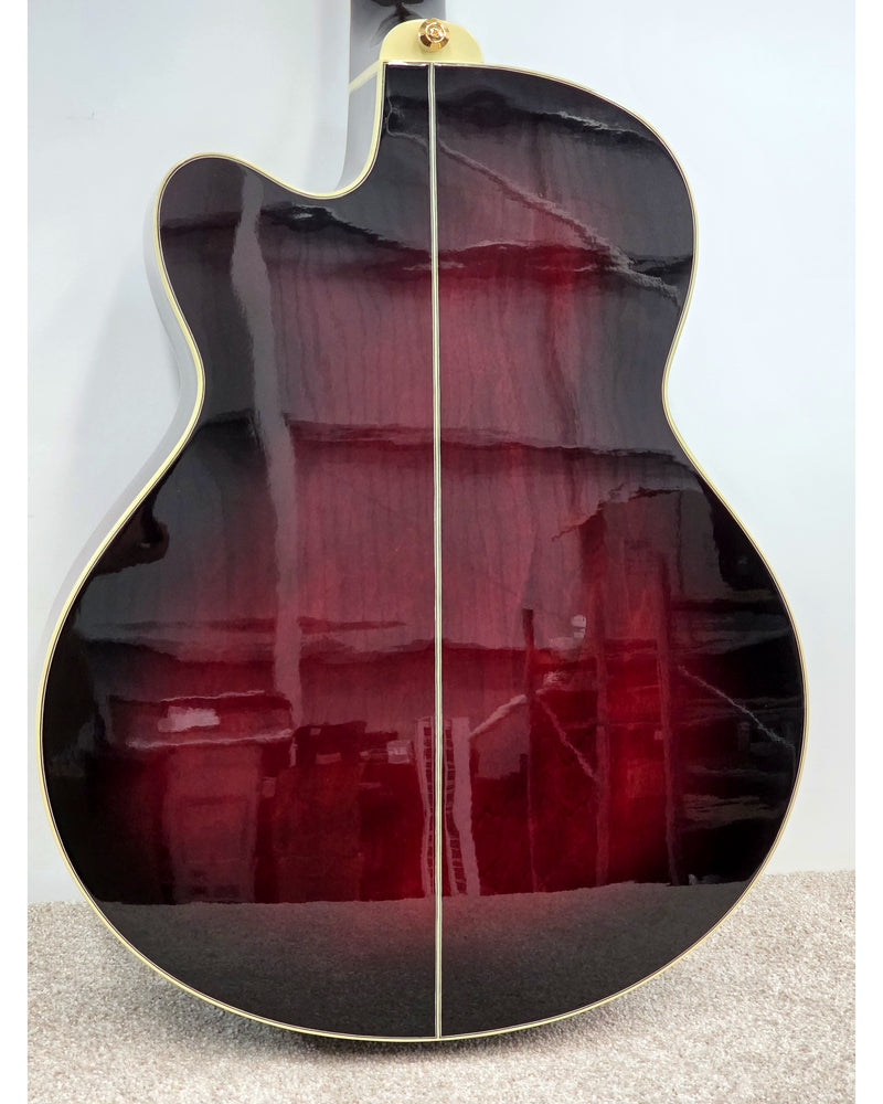 Ibanez AEL20E-TCS - Acoustic Guitar - Transparent Cherry Sunburst - Fair w/ Soft Case - image 9