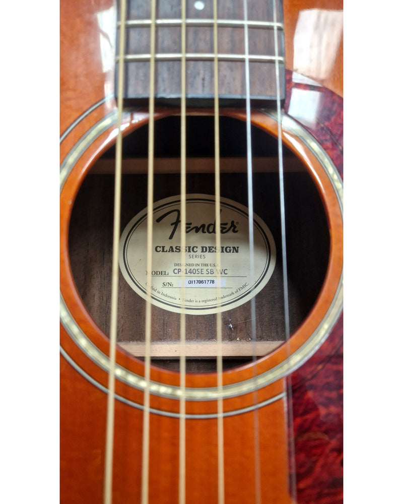 Fender CP-140SE - Acoustic Guitar - Sunburst - Excellent w/ Soft Case & Hard Case - image 3