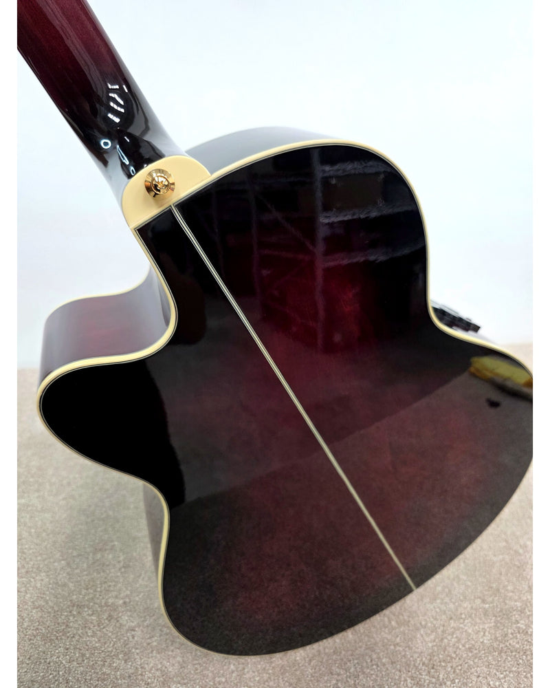 Ibanez AEL20E-TCS - Acoustic Guitar - Transparent Cherry Sunburst - Fair w/ Soft Case - image 8