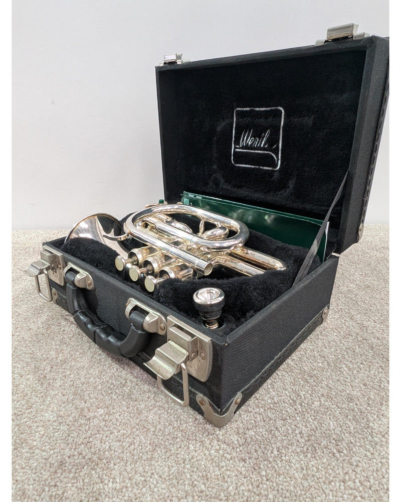Weril Pocket Trumpet Bb - Trumpets & Cornets - Good w/ Manuals & Hard Case - image 3
