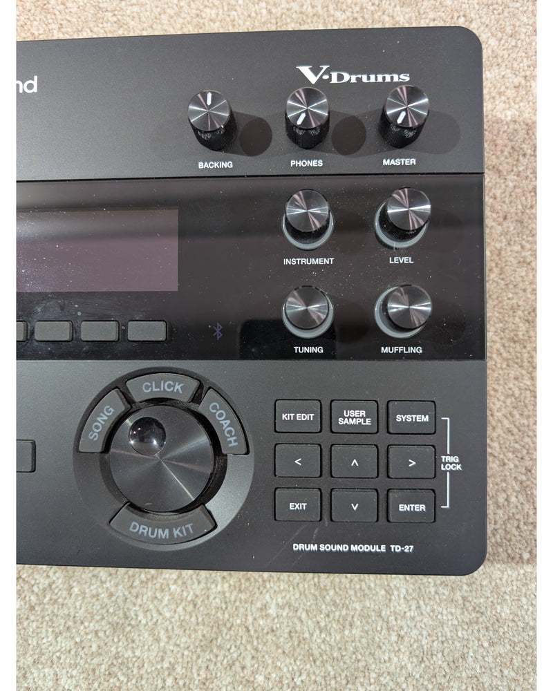 Roland TD-27 - Electronic Drum - Black - Very Good w/ Cables & Power Supply - image 7