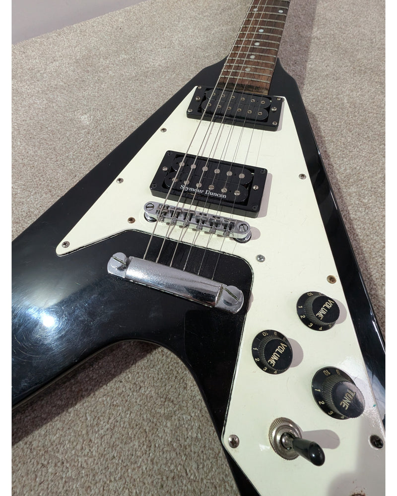 Epiphone 67 Flying V - Electric Guitar - Black - Good - image 13