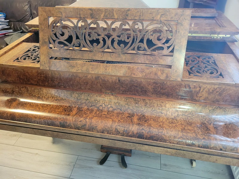 Collard & Collard Grand Piano - Burr Walnut - Excellent (Read Description) - Image 3