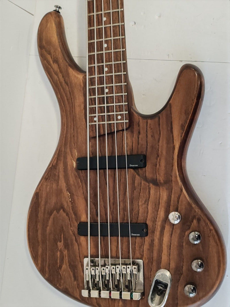 Ibanez Ergodyne EDB555 5 String Electric Bass Guitar Brown Walnut Natural - Image 1