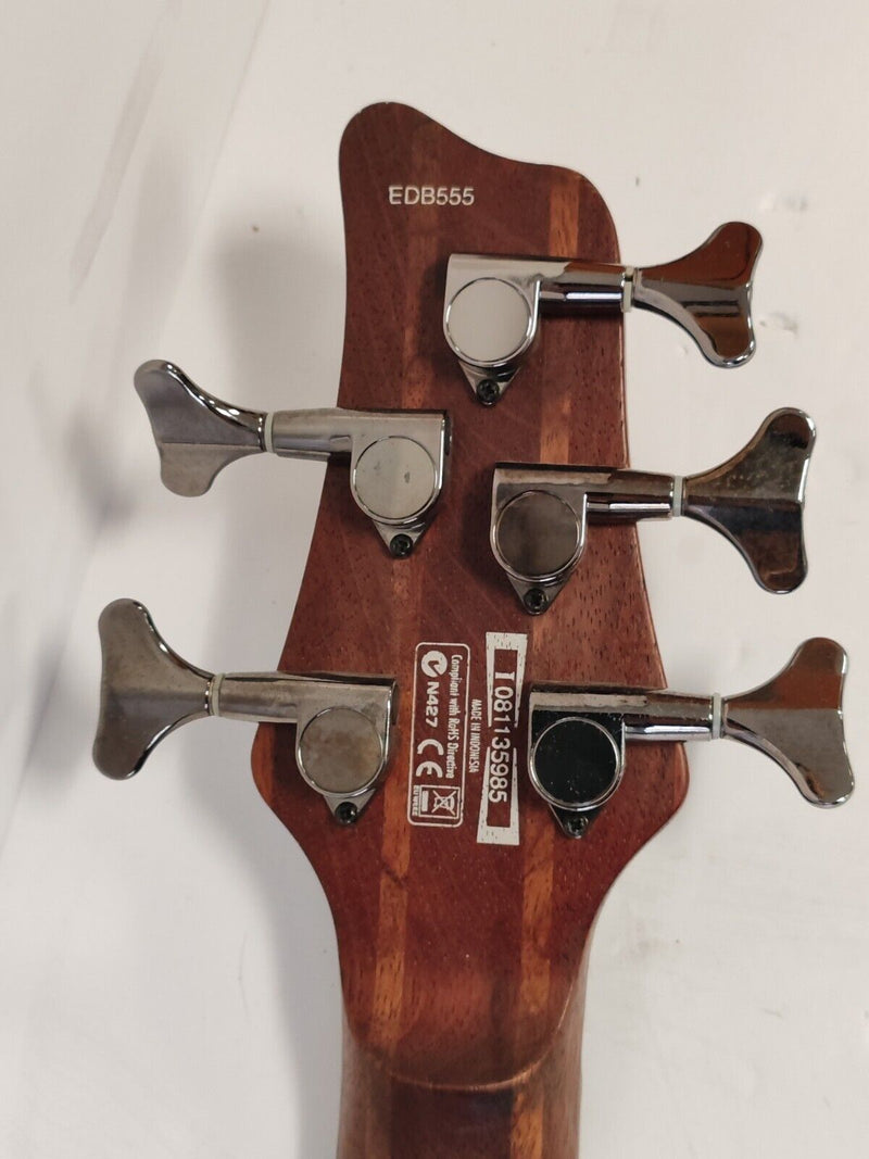 Ibanez Ergodyne EDB555 5 String Electric Bass Guitar Brown Walnut Natural - Image 14