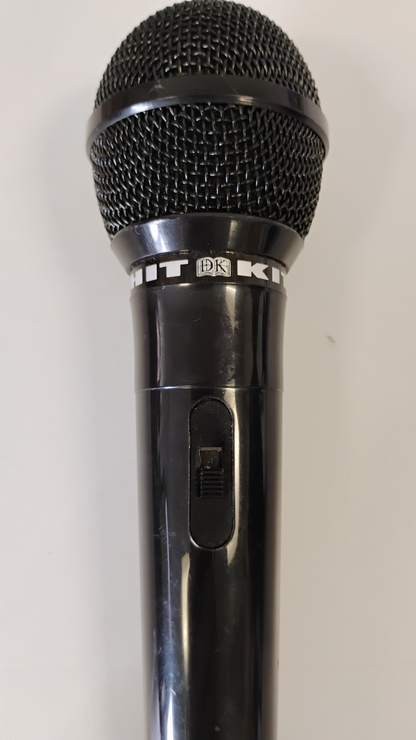 Hit Kit UDM-606 Black Wired Handheld 600O Uni-Directional Moving Coil Microphone