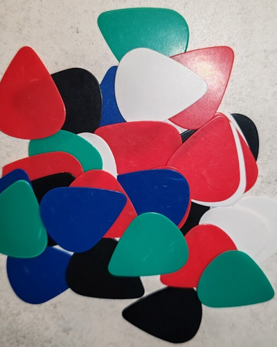10 new guitar picks selection of colours 0.46mm gauge electric acoustic ukulele