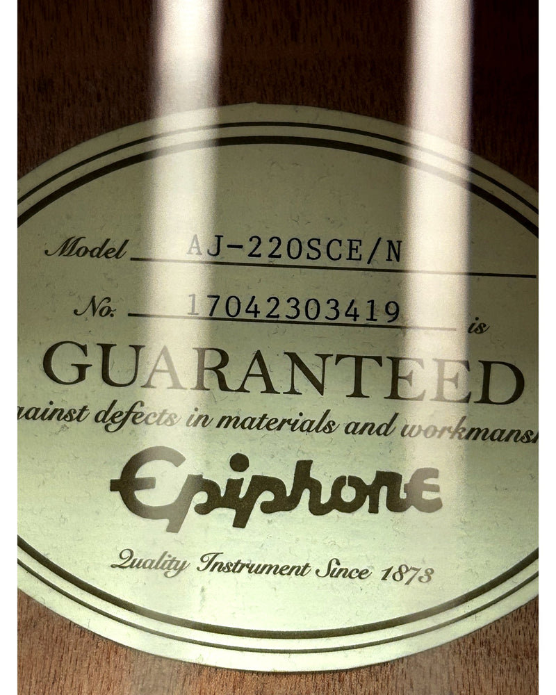 Epiphone AJ-220SCE/N - Acoustic Guitars - Natural - Excellent w/ Soft Case - Image 3