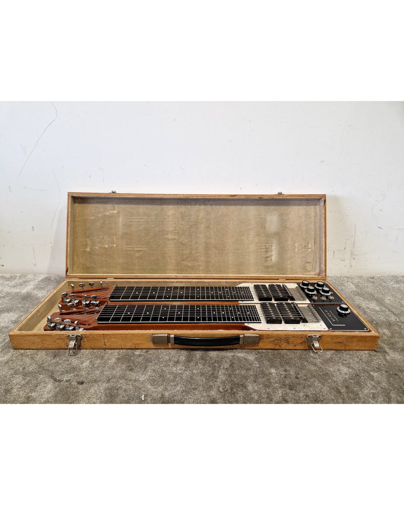 WY-SEA-KI Double Twin Neck Lap Steel Guitar 1960S - Dual Neck Design - Excellent w/ Hard Case - Image 16