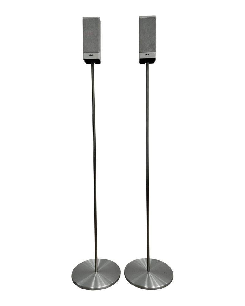 Loewe S1 Satellite Speakers - Pair - White - Excellent w/ stands - image 1