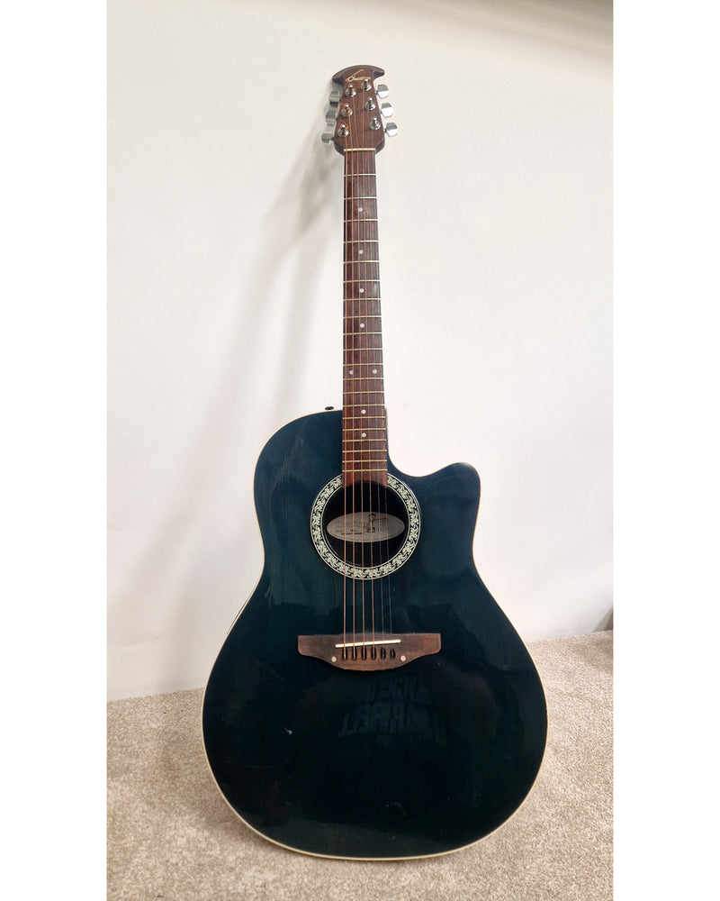 Ovation Standard Balladeer - Acoustic Guitar - Black - Excellent w/ Hard Case - image 2