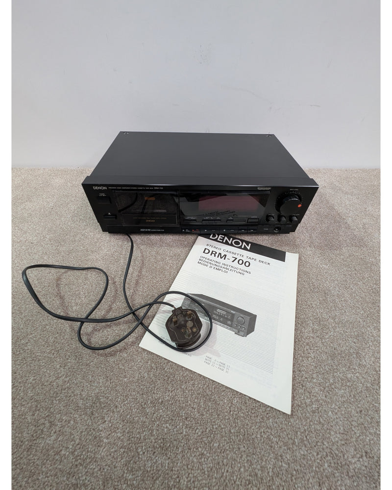 Denon DRM-700 - Cassette Deck - Black - Very Good w/ Manuals - image 12
