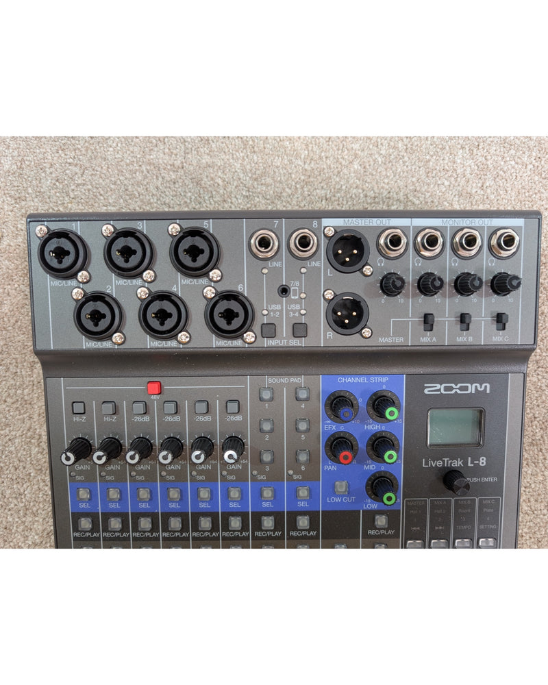Zoom LiveTrak L-8 - Mixer - Excellent w/ Original Box, Manuals, Power Supply - image 9