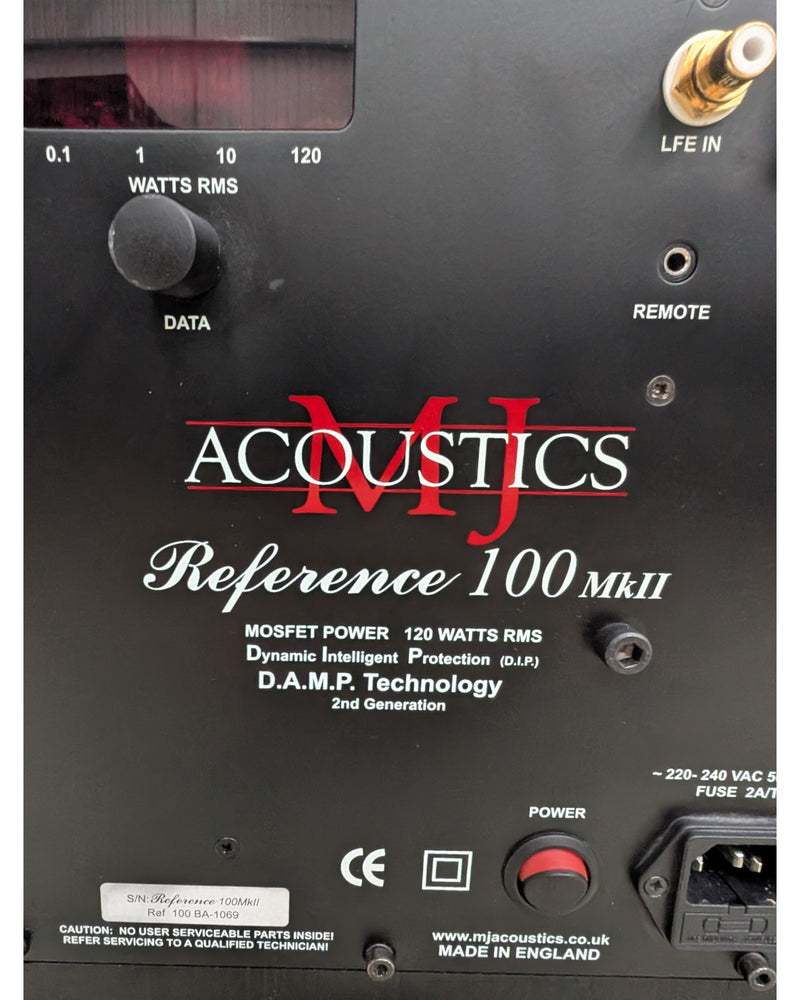 MJ Acoustics Reference 100 MkII - Subwoofer - Black Woodgrain - Very Good - image 9