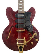 Epiphone Riviera P93 - Semi-Hollow Electric Guitar - Dark Red - Excellent w/ Hard Case - Image 1