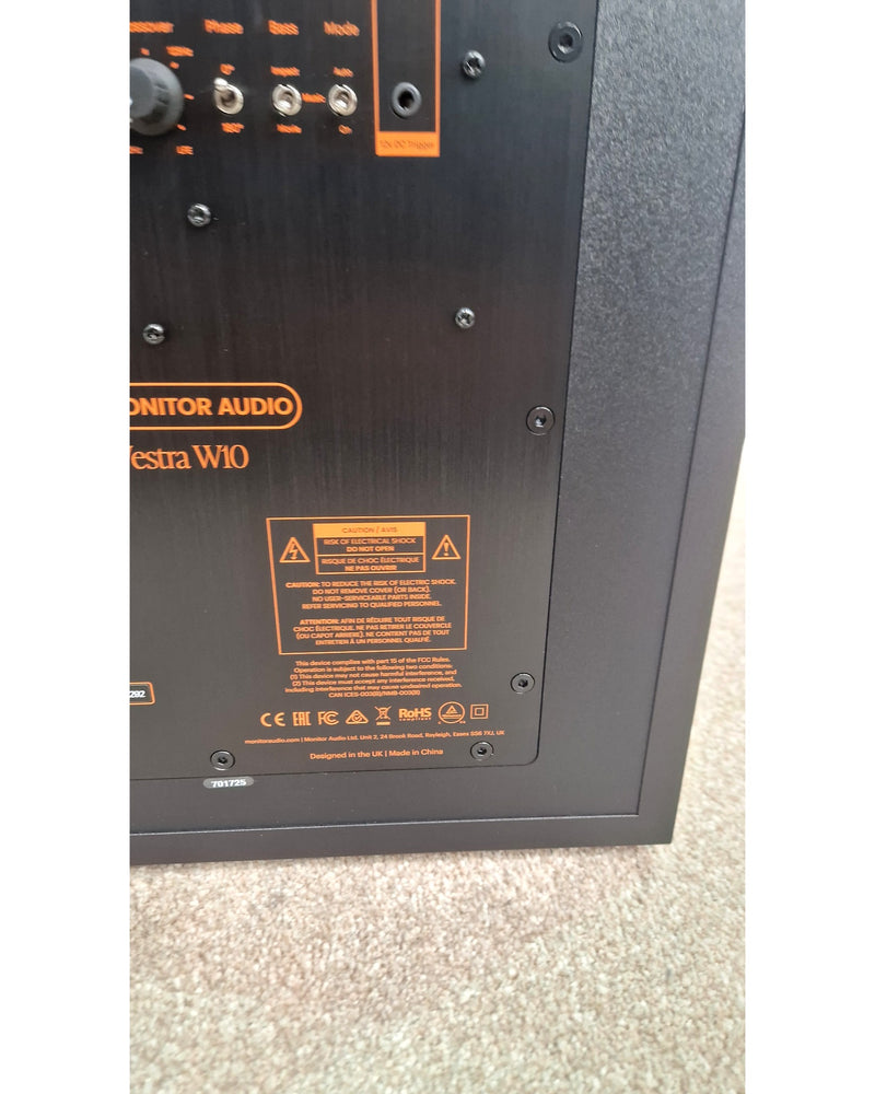 Vestra W10 - Subwoofer - Like New w/ Original Box, Manuals, Certification - image 10