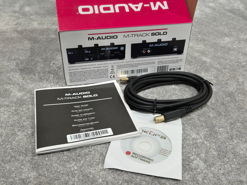 M-Audio M-Track Solo Audio Interface w/ Original Box and USB Cable - Image 7
