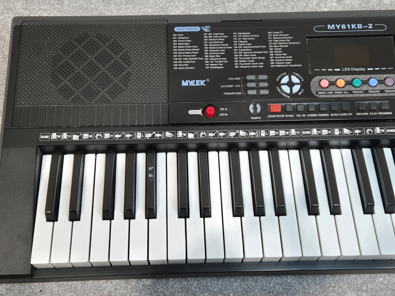 MYLEK MY61KB2 - 61 Key Electronic Keyboard - Black - Image 2