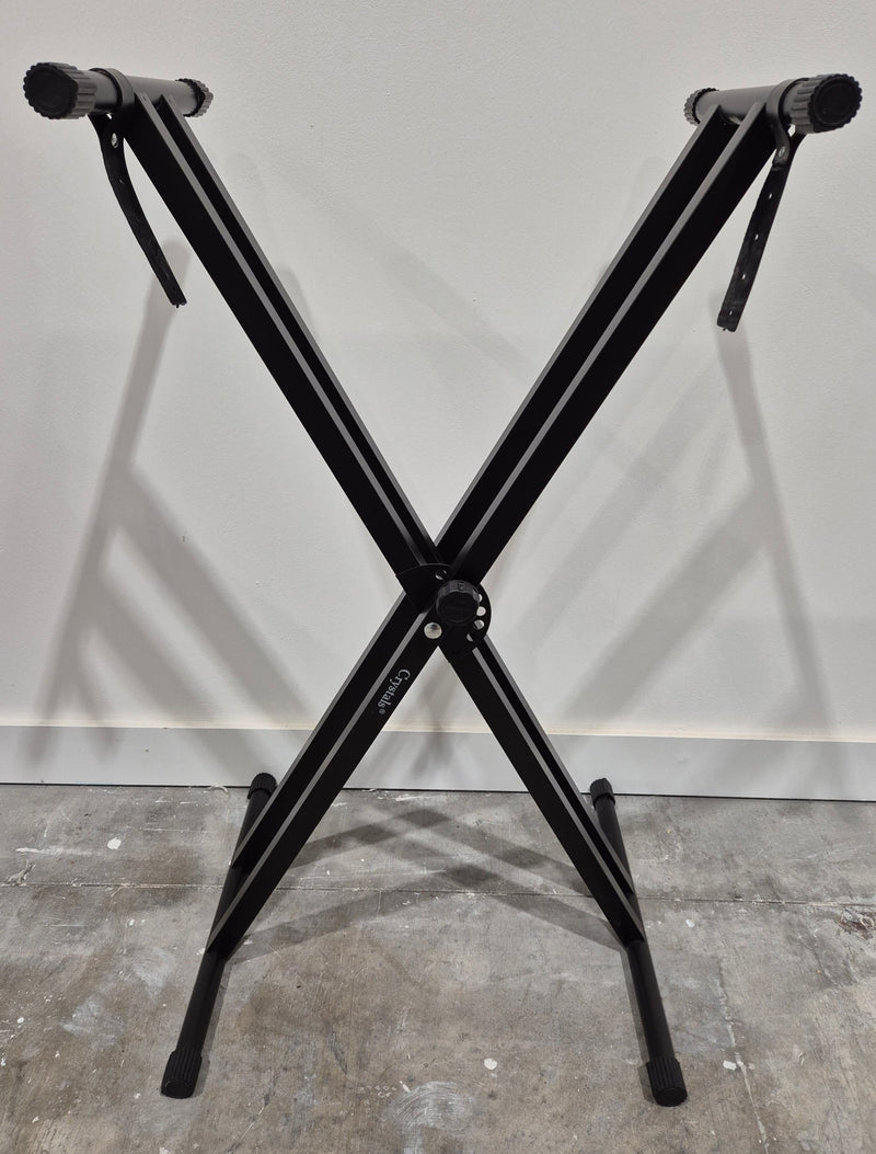 Crystals Double Braced X Frame Music Piano Keyboard Stand - Image 1