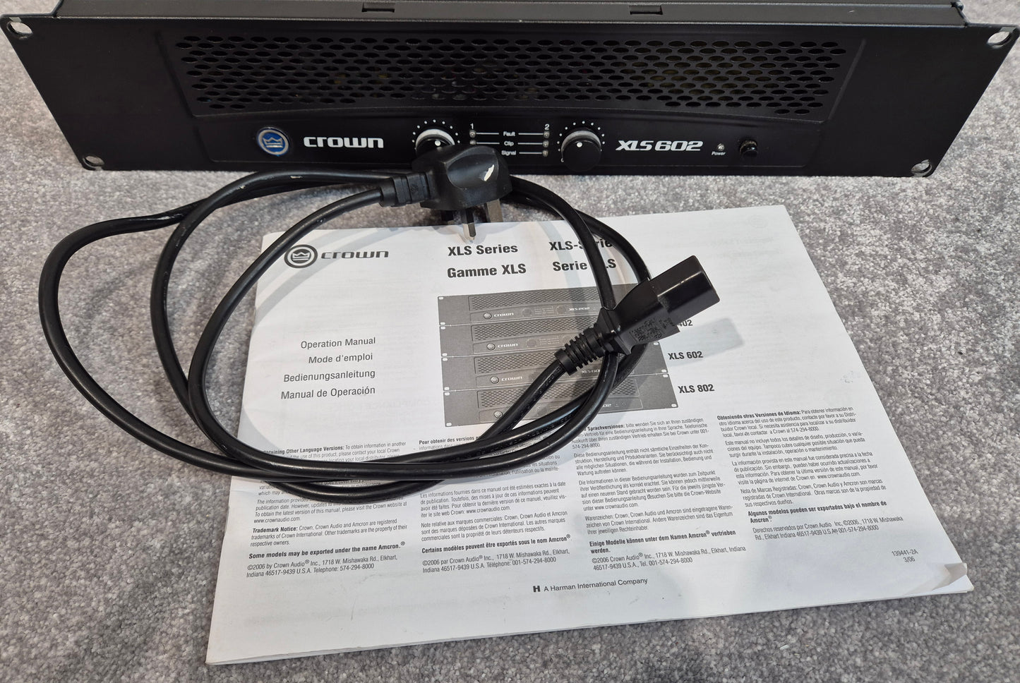 Crown XLS 602 - Two-Channel Stereo Power Amplifier