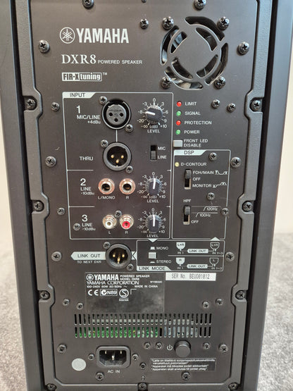 Yamaha DXR8 - 1100 Watts Active Full-Range PA Speaker - Open Box New
