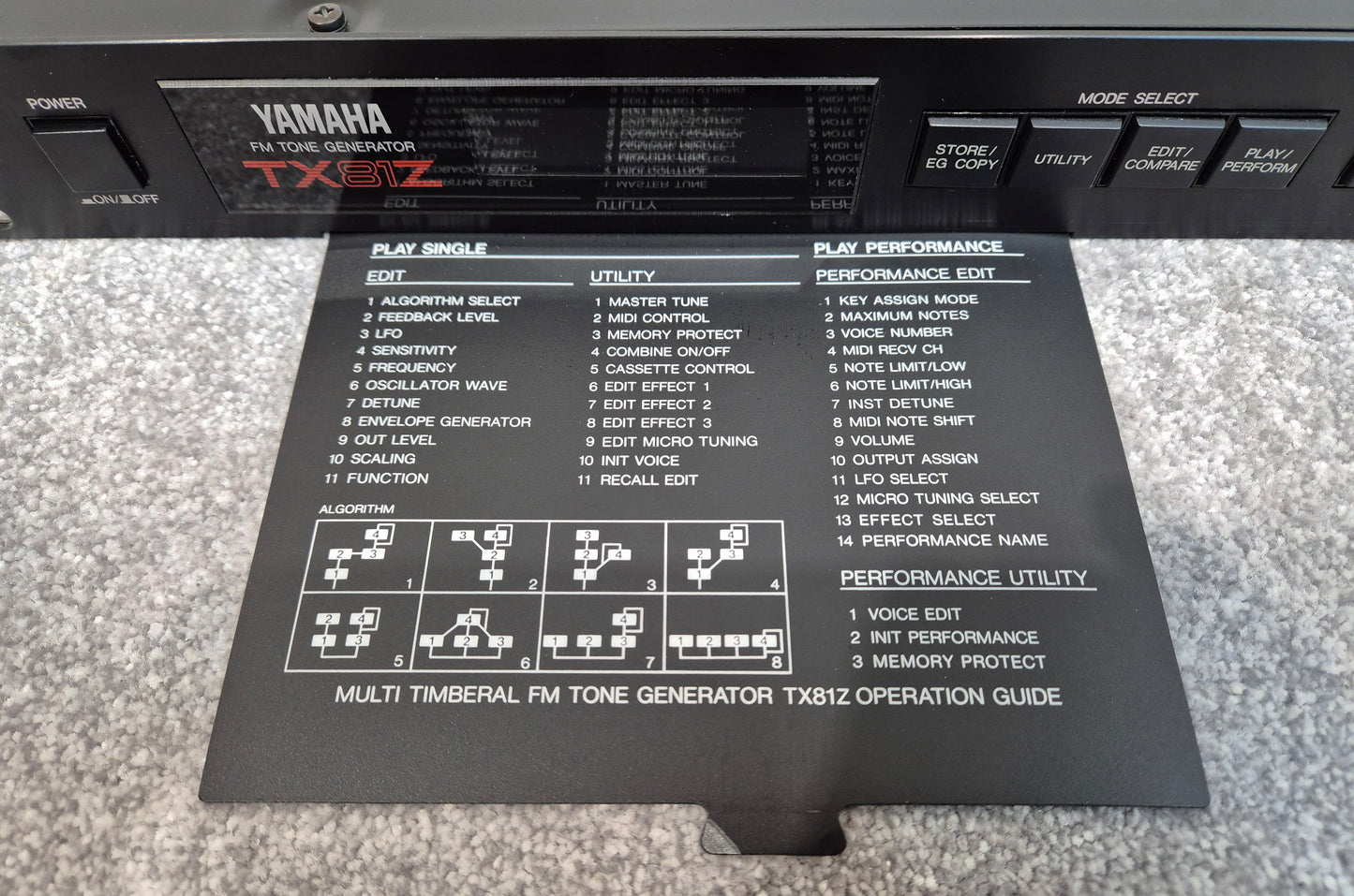 Yamaha TX81Z - Rack Mounted Frequency Modulation Music Synthesizer