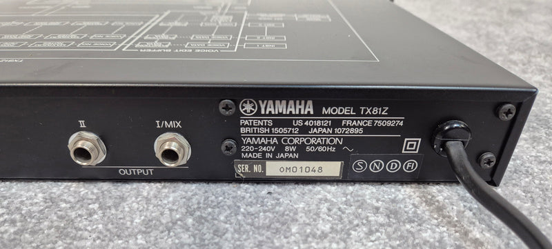 Yamaha TX81Z - Rack Mounted Frequency Modulation Music Synthesizer - Image 8