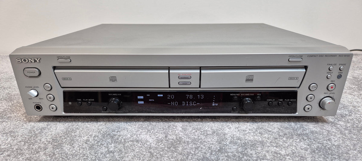 Sony CD Recorder RCD-W100 - 2-Disc CD-RW Recorder