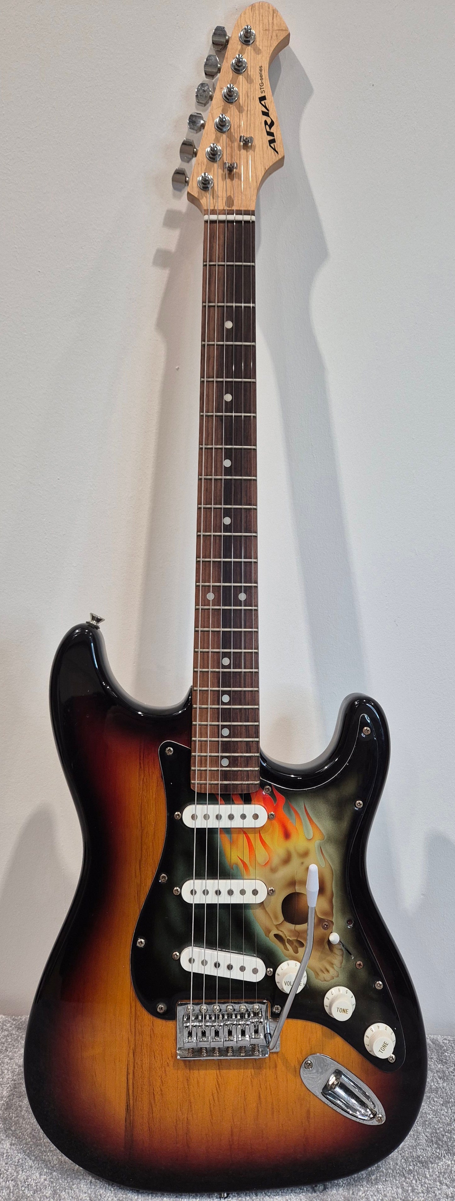 Aria STG Series - Strat Style Electric Guitar - Custom Pickguard