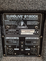 Behringer EUROLIVE B1800 - Black - 18