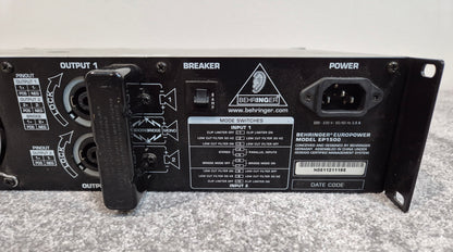 Behringer EP1500 Amplifier - 2 Channel Amp - Black