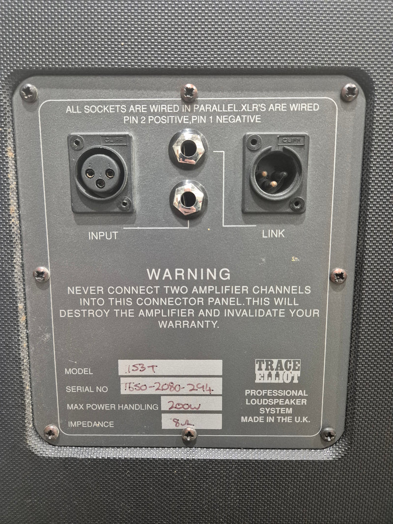 Trace Elliot 1153T Bass Amplifier - 200 Watts, 1x15