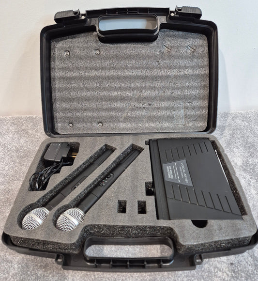 Prosound L59AW Twin Microphone Portable VHF Wireless + Black Case