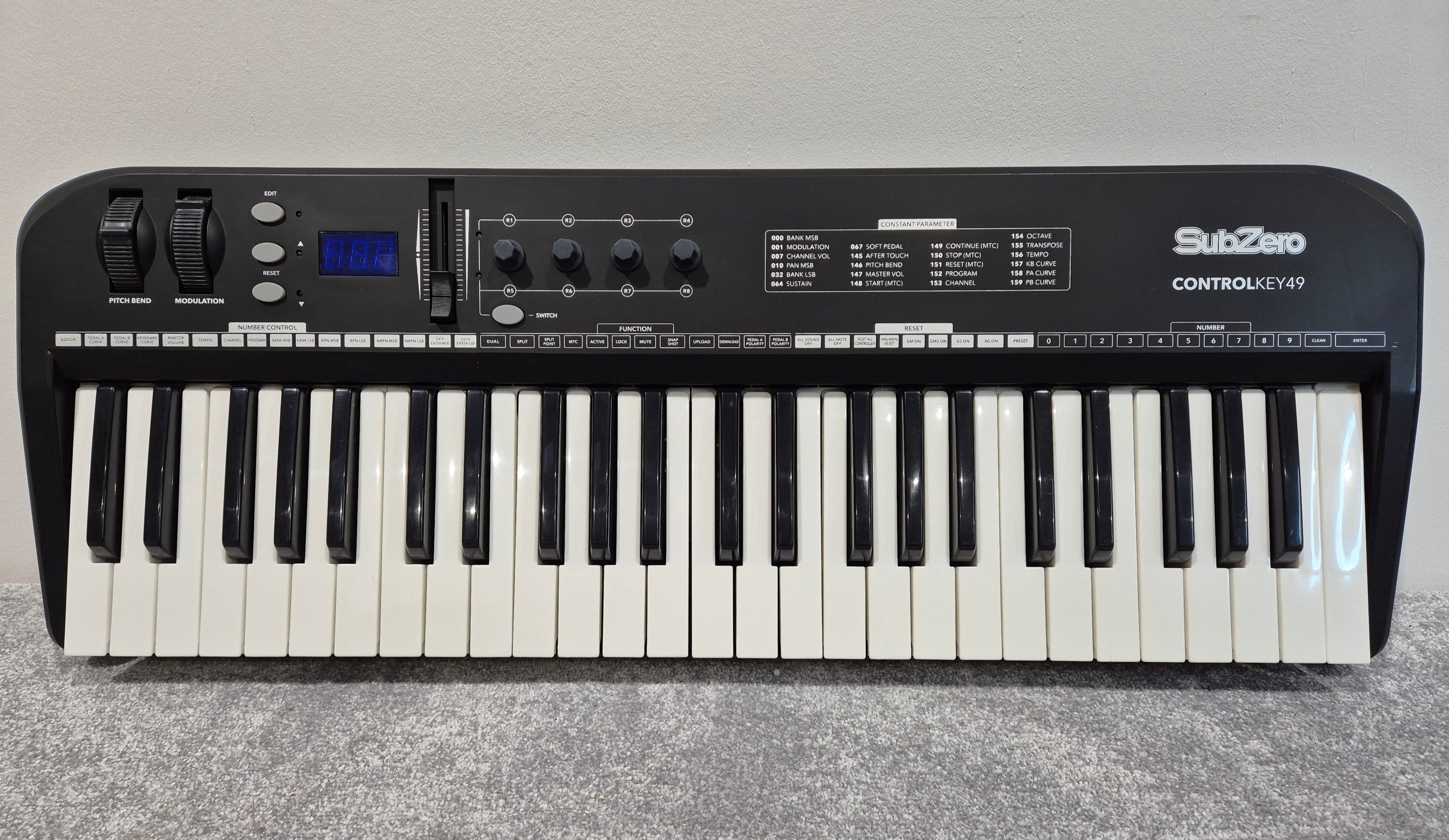 SubZero ControlKey49 - Slim MIDI Controller Keyboard + Power Lead ...