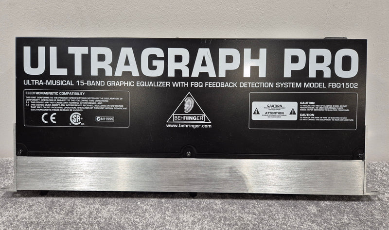 Behringer FBQ1502 Ultragraph Pro - 15-Band Stereo Graphic Equalizer - Image 2