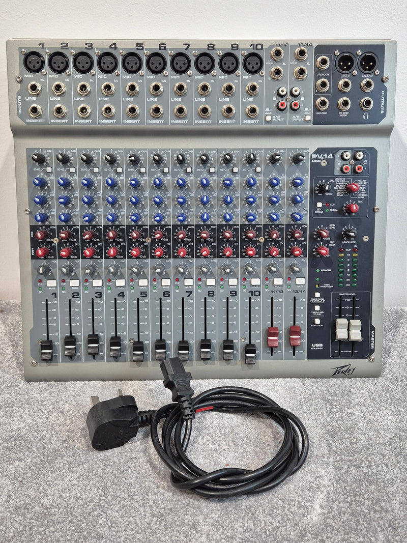 Peavey PV 14 USB Mixer - 14-Channel Mixer - Built-in DSP Effects - Image 1