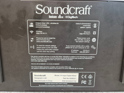 Soundcraft Ui16 - Digital Rack Mixer - WiFi