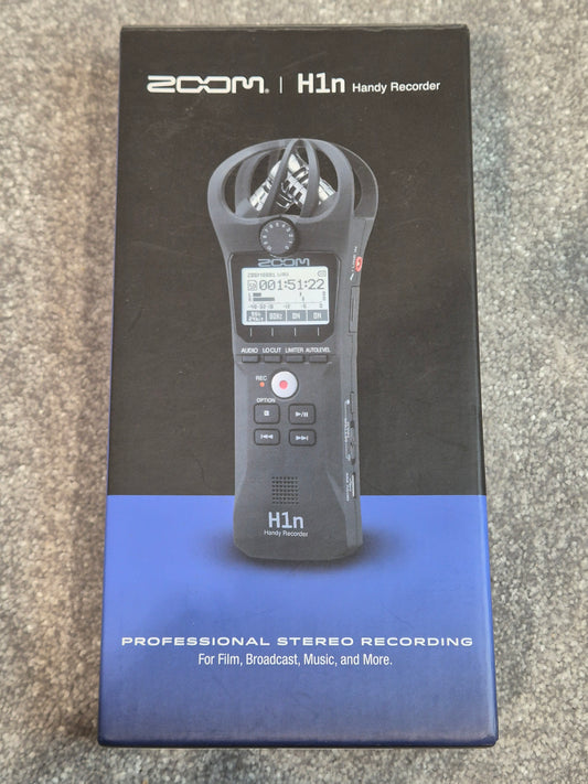 Zoom H1n - Portable High-Resolution Audio Recorder with Original Box