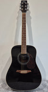 Vintage V400 BK Acoustic Guitar - Viva MTP11 Sound Hole Pick Up - Photo 2