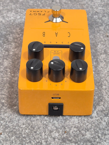 Flamma FS07 Cab - Compact Cabinet Simulation Pedal - Yellow w/ Original Box