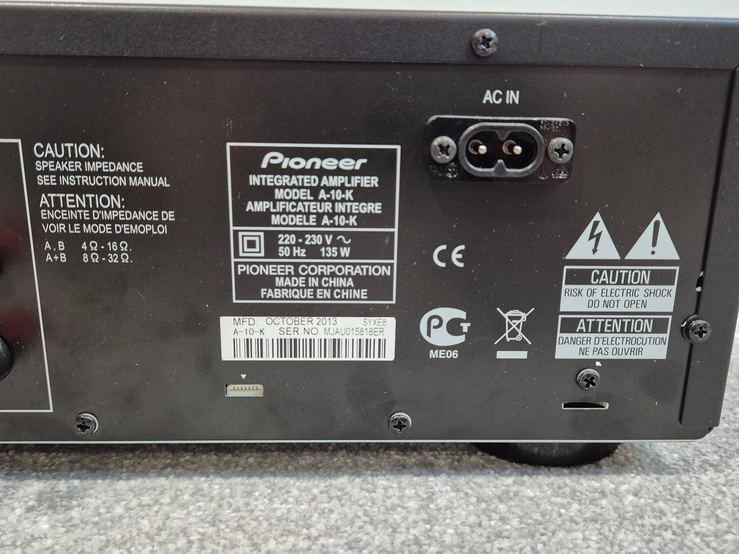 Pioneer A-10AE - Integrated Amplifier - Home Stereo Systems amp