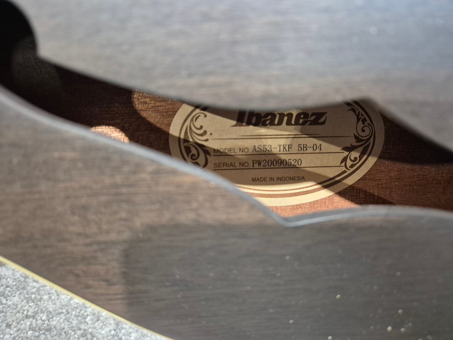 Ibanez AS53-TKF Transparent Black - Semi-Acoustic Guitar w/ Original Box