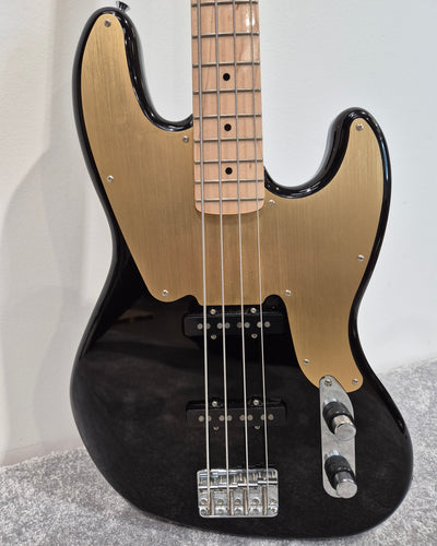 Squier Paranormal Series 54 Jazz Bass - Black and Gold w/ Soft Gig Bag
