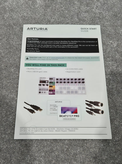 Arturia BeatStep Pro - Versatile Controller and Performance Sequencer w/ Original Box