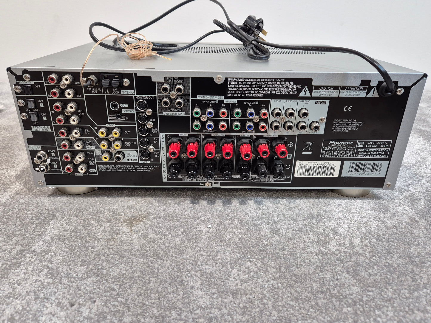 Pioneer VSX 916S - 7.1 Channel Audio Video Multi-Channel Receiver w/ Original Box
