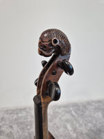 Antique Lion Head Violin - No Sound Post w/ Hard Case - Vintage - Image 9