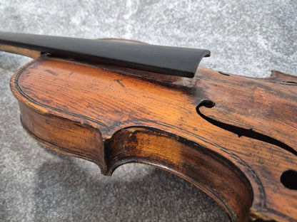 Antique Lion Head Violin - No Sound Post w/ Hard Case - Vintage